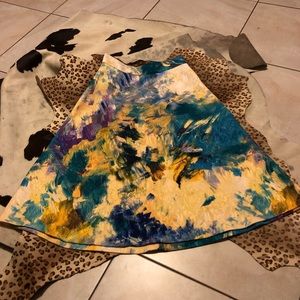 H &m a cut midi skirt multicolor